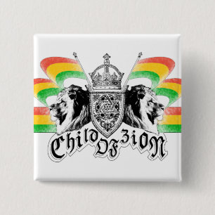 Rasta Reggae Royal Crest Button