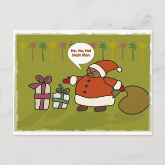 Rasta Santa Holiday Postcard