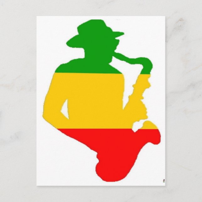 Rasta Sax Postcard (Front)