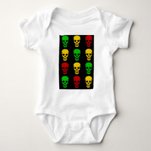 Rasta Skulls Baby Bodysuit