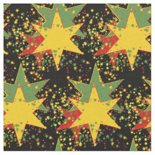 Rasta Starburst Fabric in the Rasta Colours