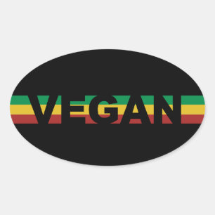 Rasta Striped Vegan Sticker