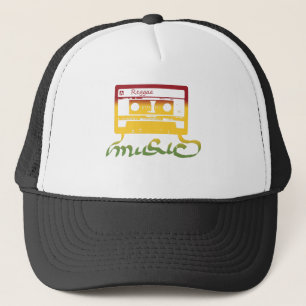rasta tape reggae trucker hat