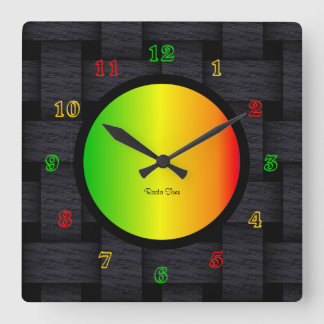 Rasta Time Square Wall Clock