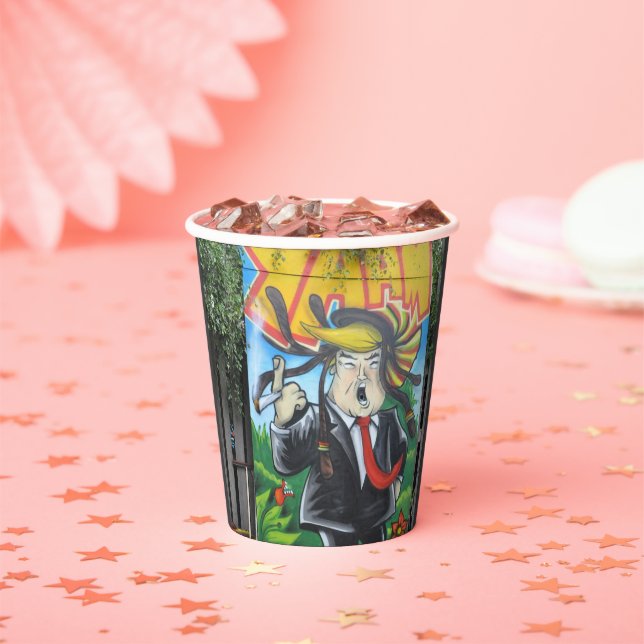 Rasta Trump Paper Cups (Insitu)