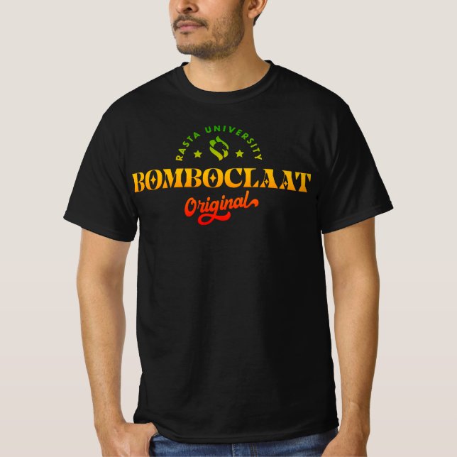 Rasta University Bomboclaat Original Rasta Reggae T-Shirt (Front)