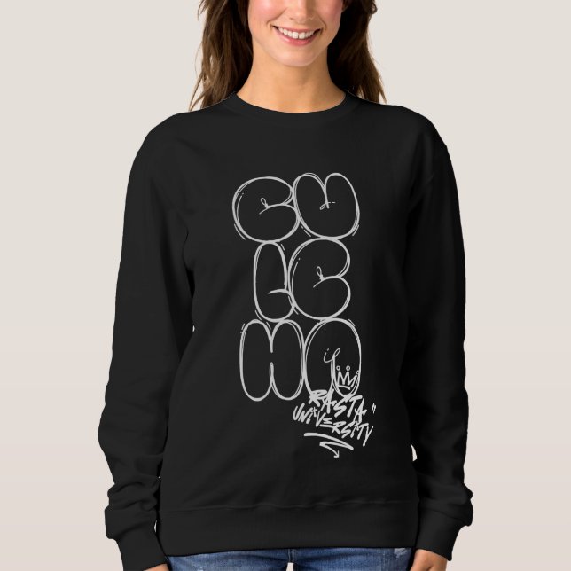 Rasta University Culcha Graffiti Style Reggae Sweatshirt (Front)
