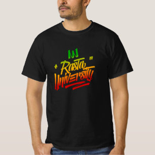 Rasta University Graffiti Tag Style Reggae T-Shirt