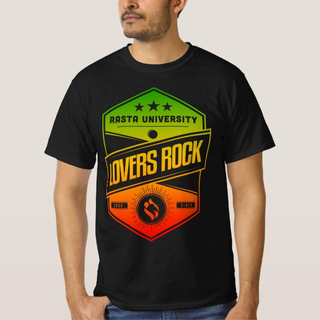 Rasta University Lovers Rock Good Vibes Reggae  T-Shirt (Front)