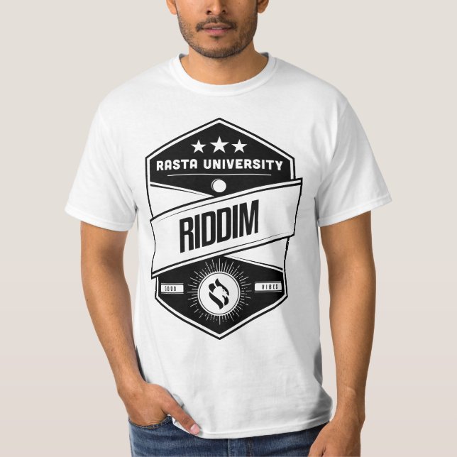 Rasta University Riddim Good Vibes Reggae  T-Shirt (Front)