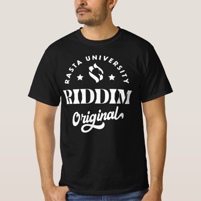 Rasta University Riddim Original Reggae T-Shirt (Front)