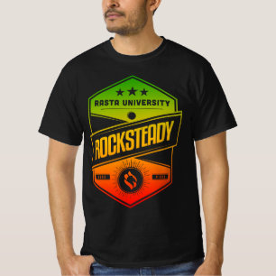 Rasta University Rocksteady Good Vibes Reggae  T-Shirt