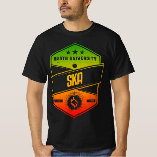 Rasta University Ska Good Vibes Rasta Reggae  T-Shirt