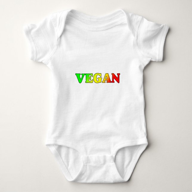 Rasta Vegan Baby Bodysuit (Front)