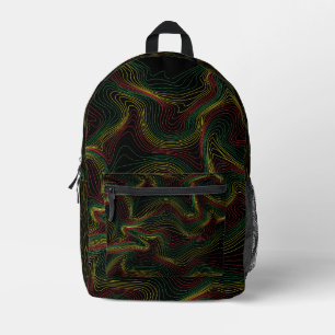 Rasta Waves Printed Backpack