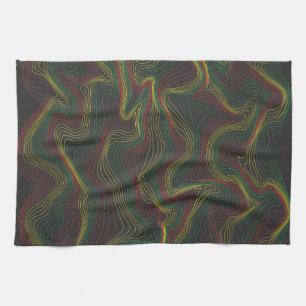 Rasta Waves Tea Towel