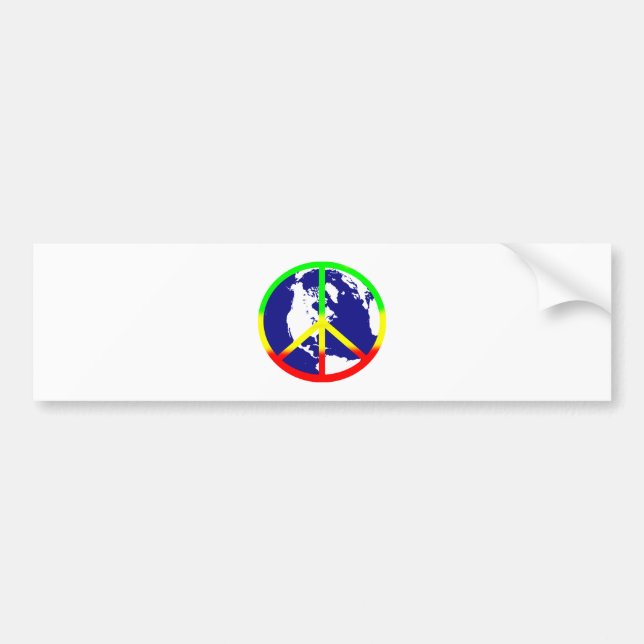 Rasta World Peace Bumper Sticker (Front)