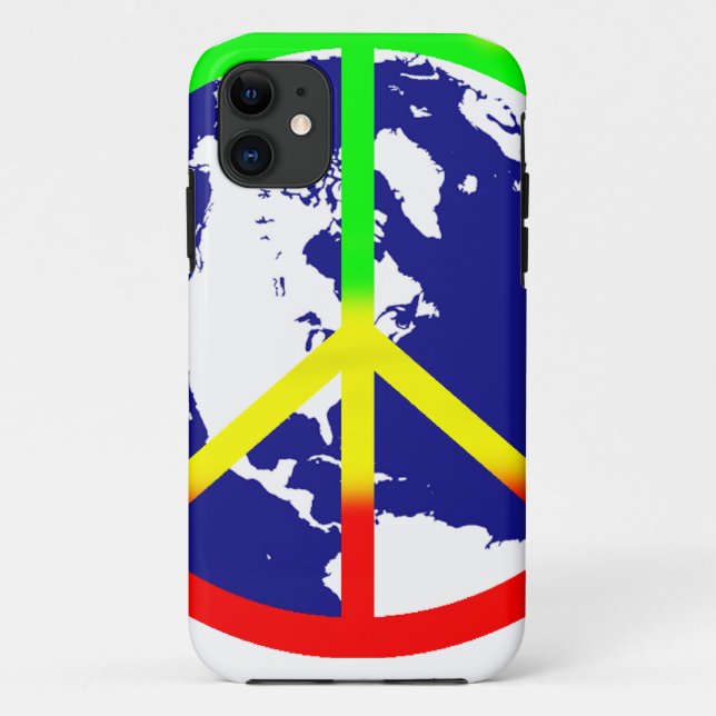Rasta World Peace Case-Mate iPhone Case (Back)