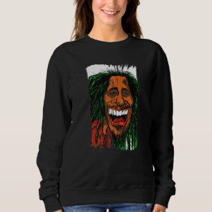 Rastafari Caricature Caribbean Jamaica Rasta Man R Sweatshirt