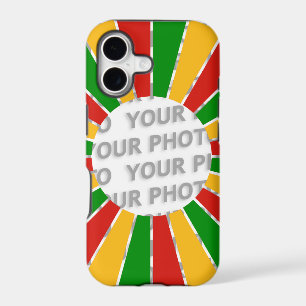 RASTAFARI FLAG BUTTON RAYS + your sign or photo