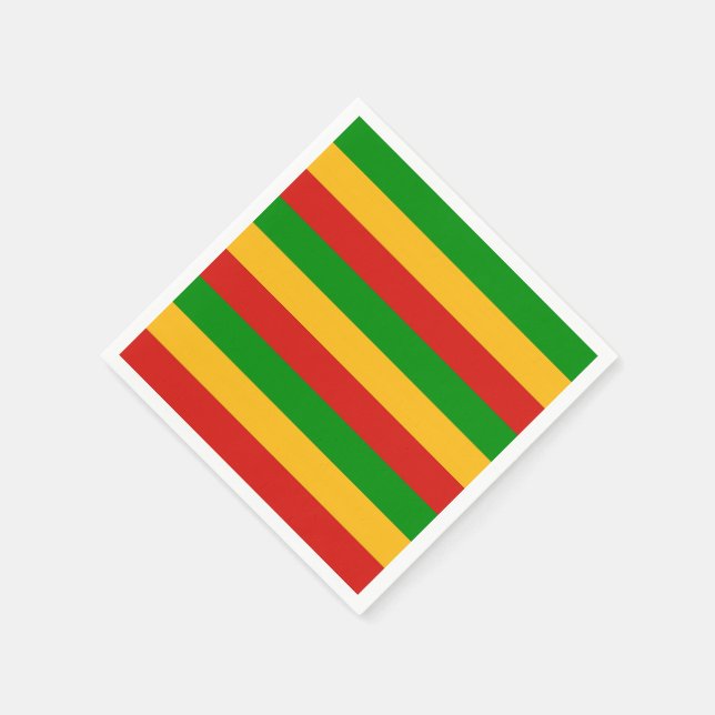 RASTAFARI FLAG COLORS + your ideas Napkin (Corner)
