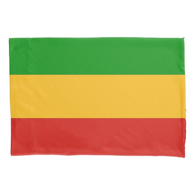 RASTAFARI FLAG COLORS + your ideas Pillowcase (Front)