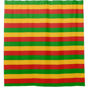 RASTAFARI FLAG COLORS + your ideas Shower Curtain