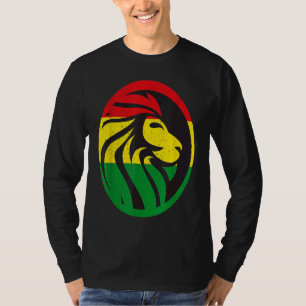 Rastafari Lion Head Jamaica Souvenir Rasta Roots R T-Shirt