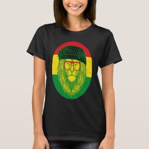 Rastafari Lion Head Jamaica Souvenir Rasta Roots R T-Shirt