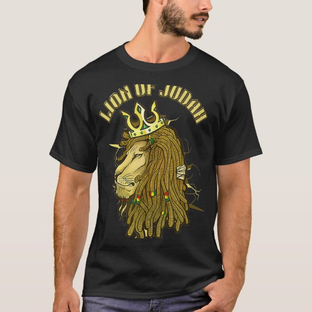 Rastafari Lion of Judah Jamaica Souvenir Rasta Roo T-Shirt (Front)