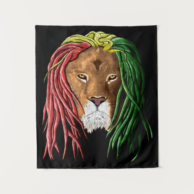 Rastafari Lion Tapestry (Front)
