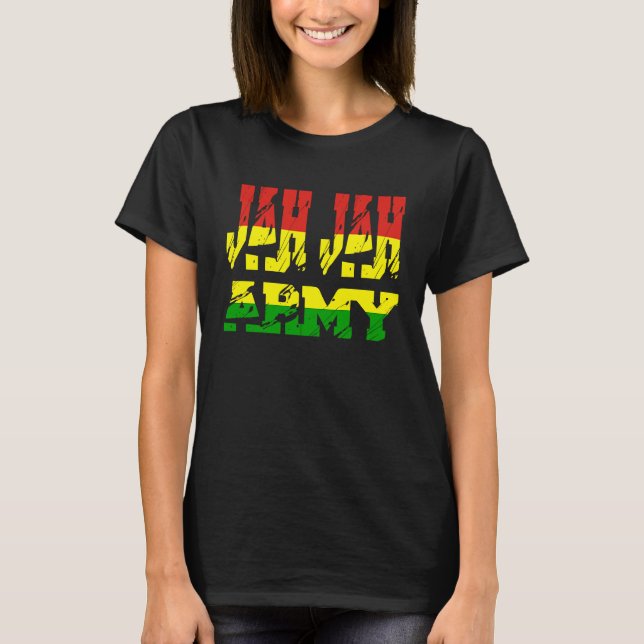 Rastafari Soldier of Jamaica Souvenir Rasta Roots  T-Shirt (Front)