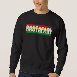 Rastafari Stripes Jamaica Souvenir Rasta Roots Reg Sweatshirt