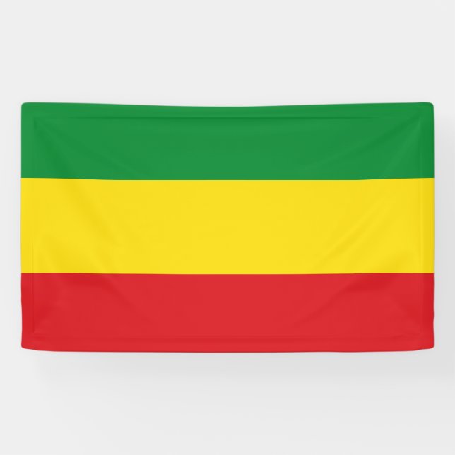 Rastafarian Flag Rasta Ethiopian Banner (Horizontal)