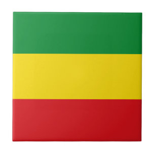 Rastafarian Flag Rasta Ethiopian Ceramic Tile