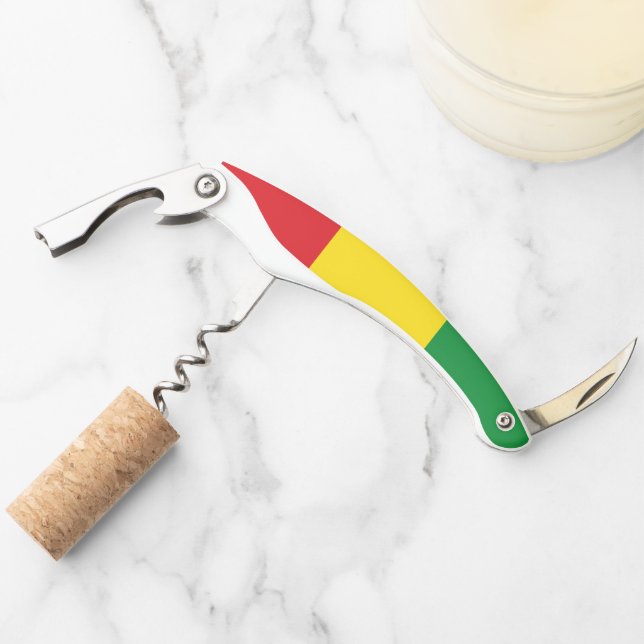 Rastafarian Flag Rasta Ethiopian Corkscrew (Front)