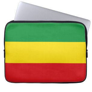 Rastafarian Flag Rasta Ethiopian Laptop Sleeve
