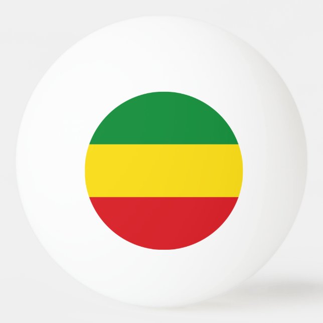 Rastafarian Flag Rasta Ethiopian Ping Pong Ball (Front)