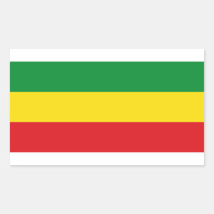 Rastafarian Flag Rasta Ethiopian Rectangular Sticker