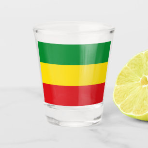 Rastafarian Flag Rasta Ethiopian Shot Glass