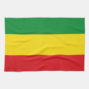 Rastafarian Flag Rasta Ethiopian Tea Towel
