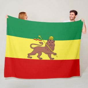 Rastafarian Flag (Rastafarianism) (Rasta) Fleece Blanket