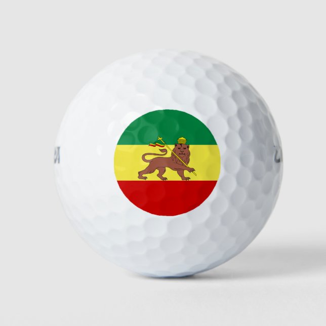 Rastafarian Flag (Rastafarianism) (Rasta) Golf Bal Balls (Front)