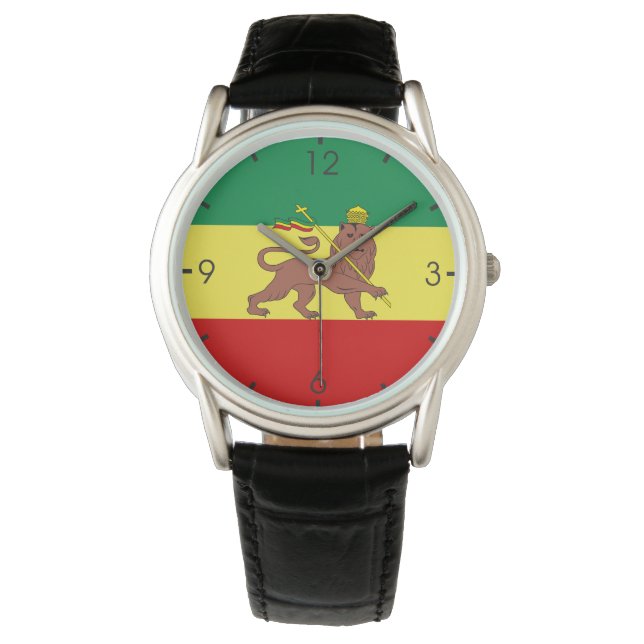 Rastafarian Flag (Rastafarianism) (Rasta) Watch (Front)
