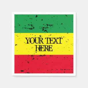 Rastafarian flag reggae Birthday party Napkins
