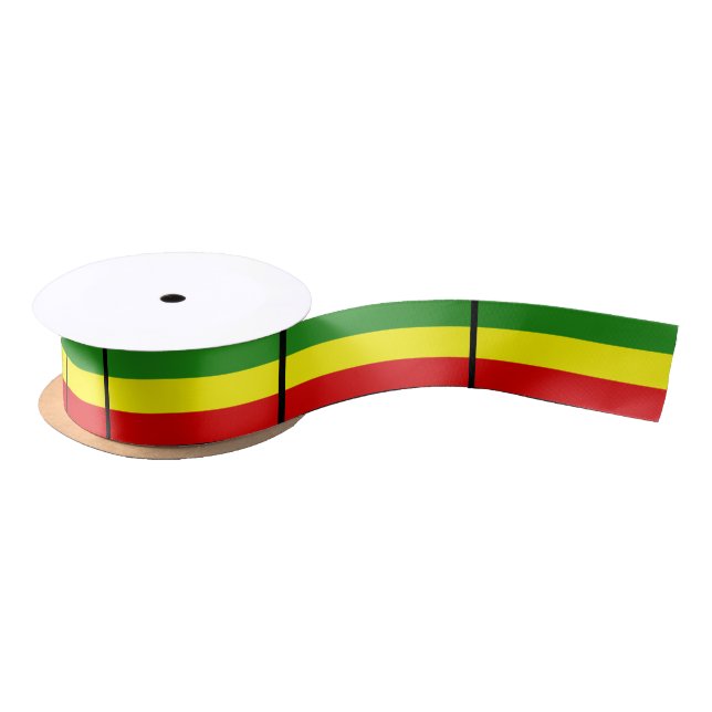 Rastafarian Flag Satin Ribbon (Spool)