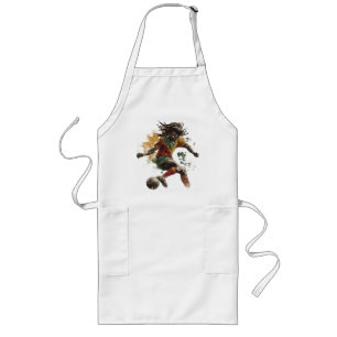 Rastafarian football player long apron