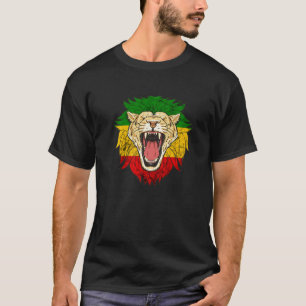 Rastafarian Lion Of Judah Jamaica Ethiopian Rasta T-Shirt