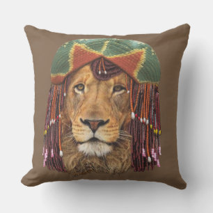 Rastafarian-lion Outdoor Cushion