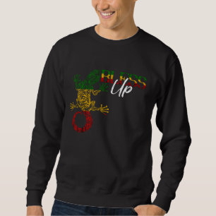 Rastafarian Lizard Bless Up Jamaica Reggae Flag Ra Sweatshirt